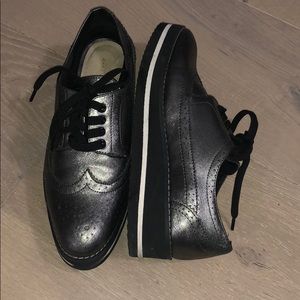 Zara Oxfords, pewter color, size 37